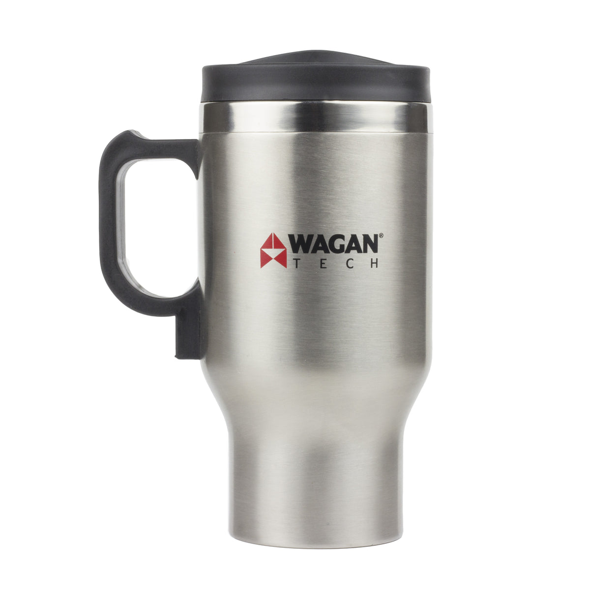 Wagan Tech 2227-1 Electronic Heated Travel Mug - Stainless Steel - 12V - 16 oz - 2 pack