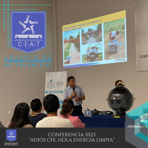 "Sustainable products are presented at the College of Engineers and Architects of Tulum"