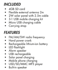 Multiband Radio & MP3 w/Solar