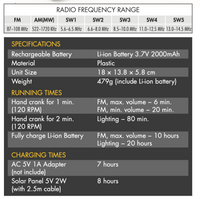 Multiband Radio & MP3 w/Solar