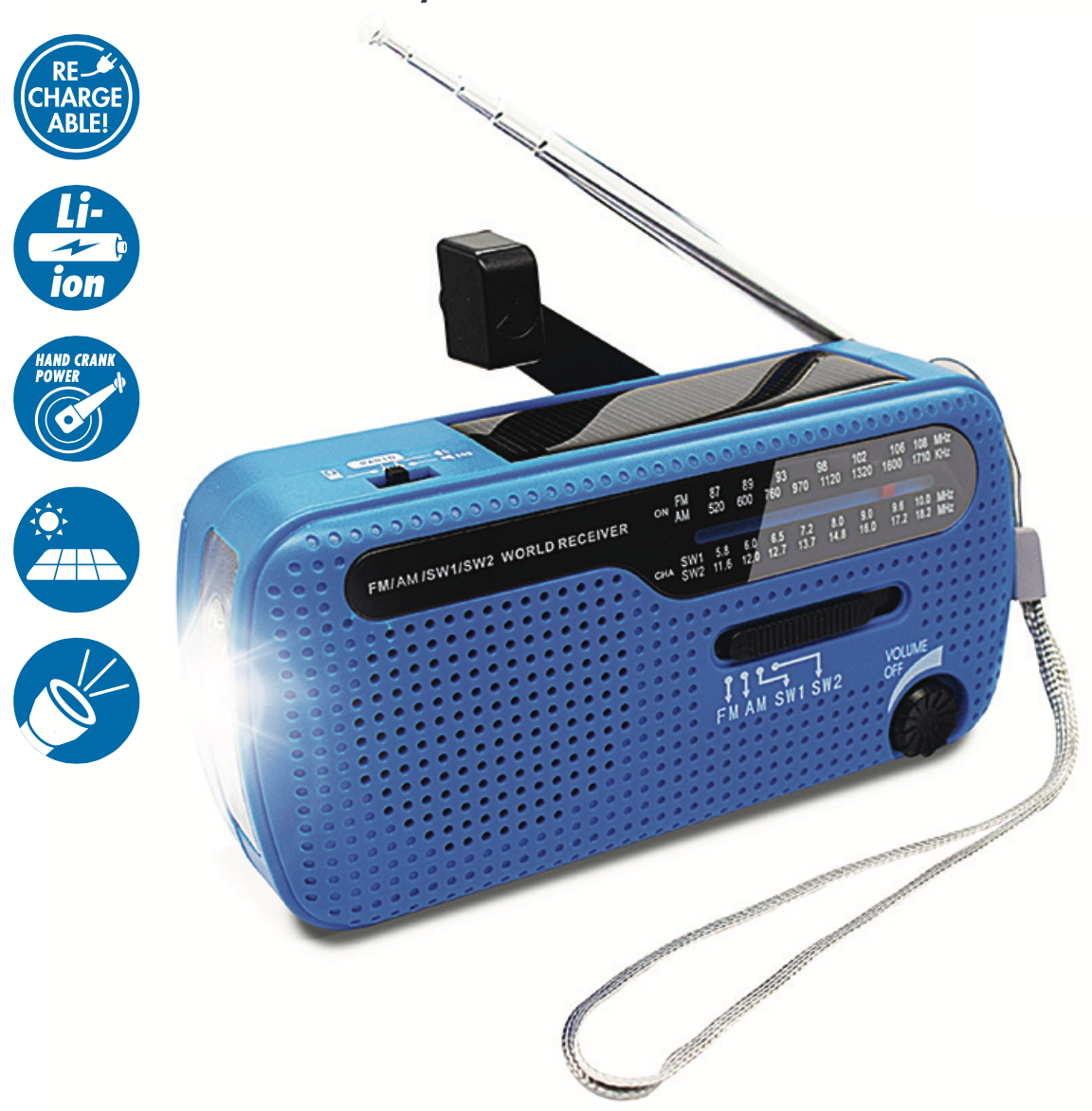 Four band rechargeable radio | Wagan Corporation