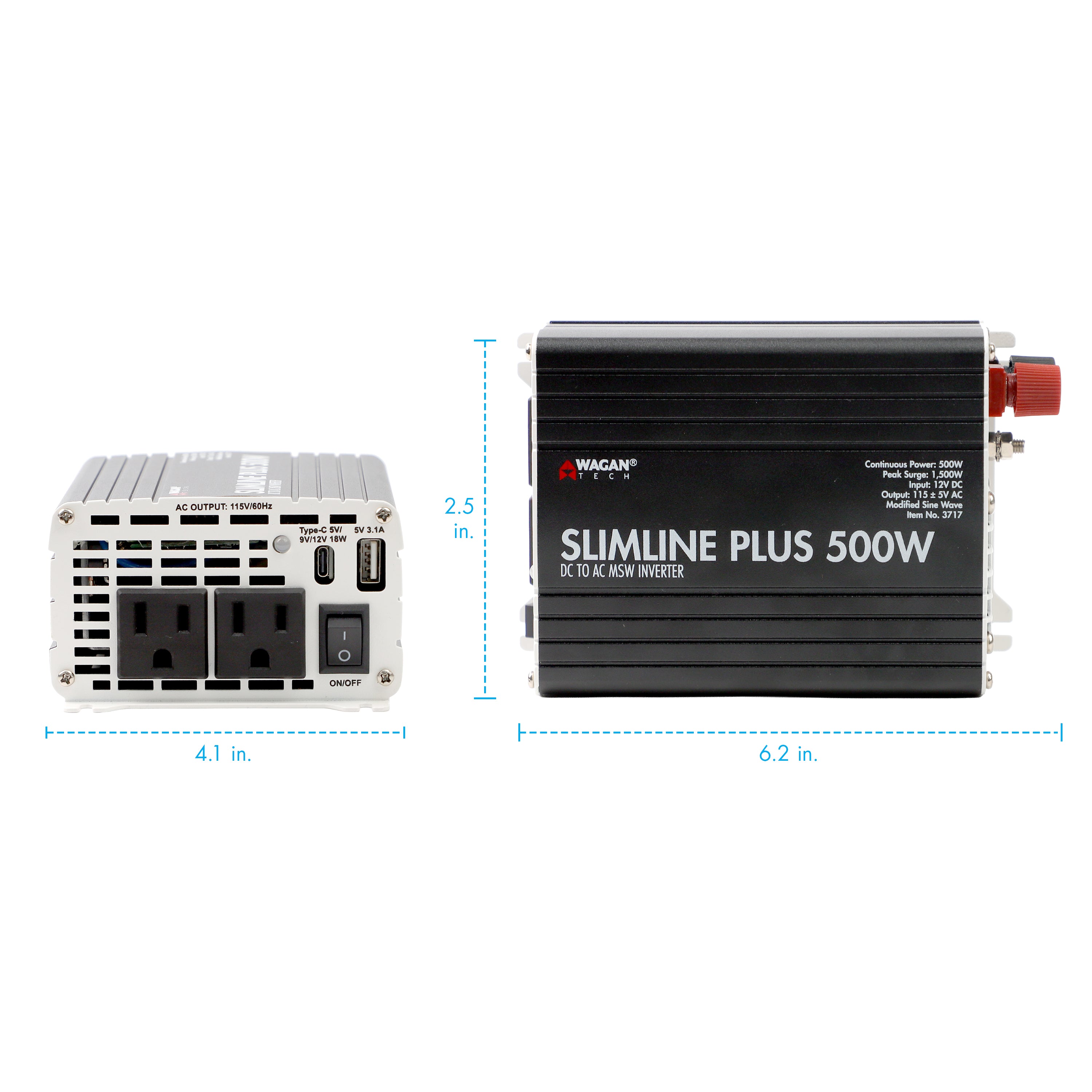 SlimLine Plus 500 Watt Power Inverter  (MSW)