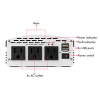 SlimLine AC Inverter 1000 Watt (MSW)