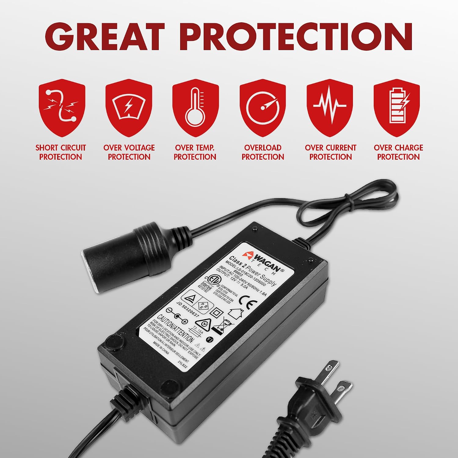 AC to DC 10 Amp Power Adapter