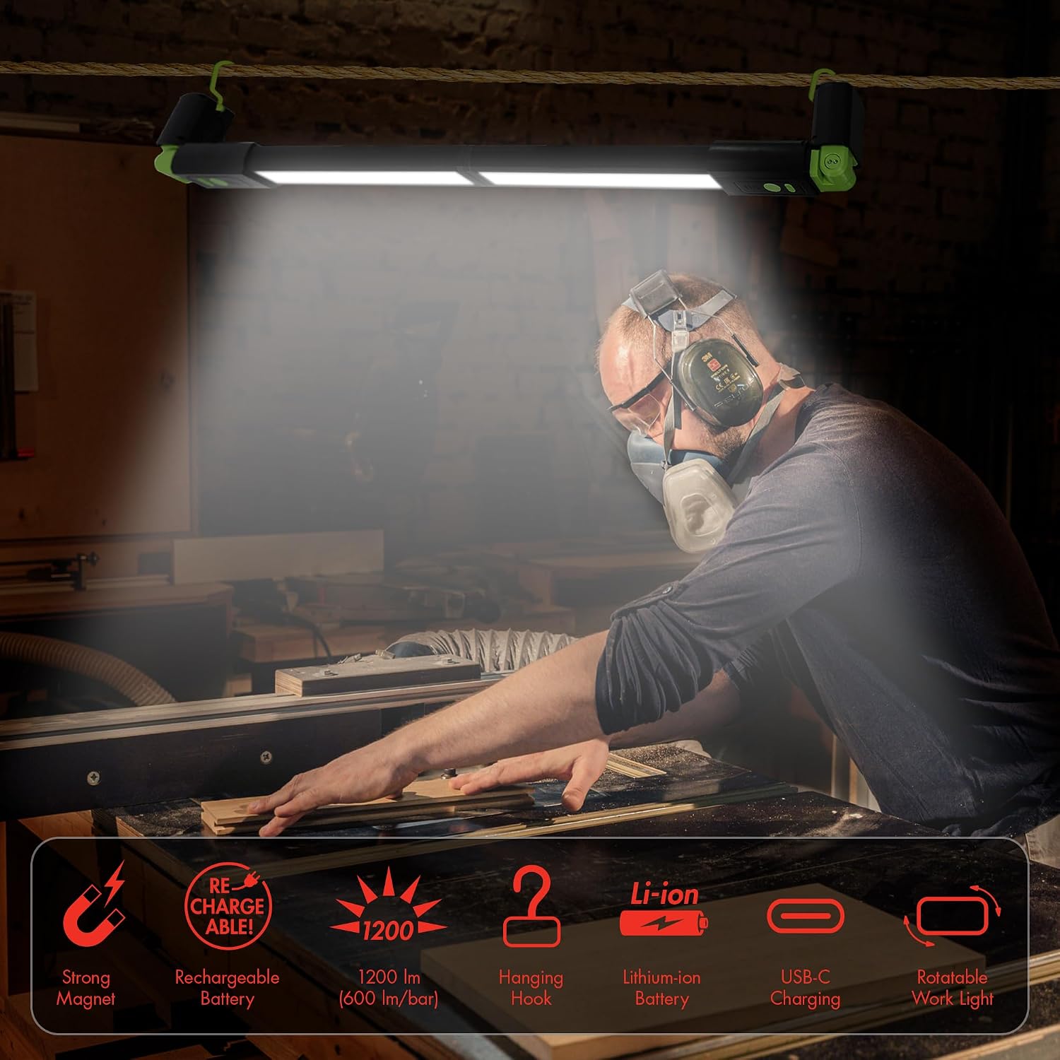 Brite-Nite™ 1200 Lumen Detachable Worklight