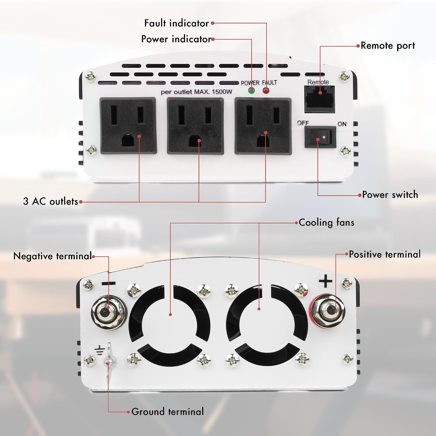 SlimLine AC Inverter 2000 Watt (MSW)