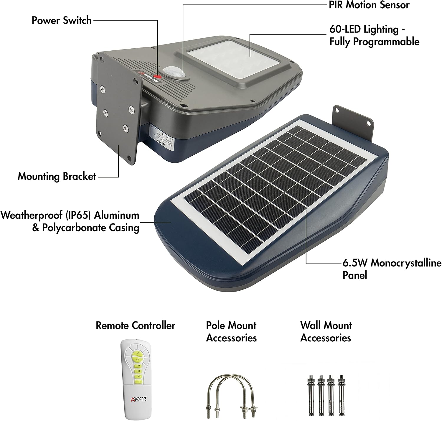 Solar + LED Floodlight 2000