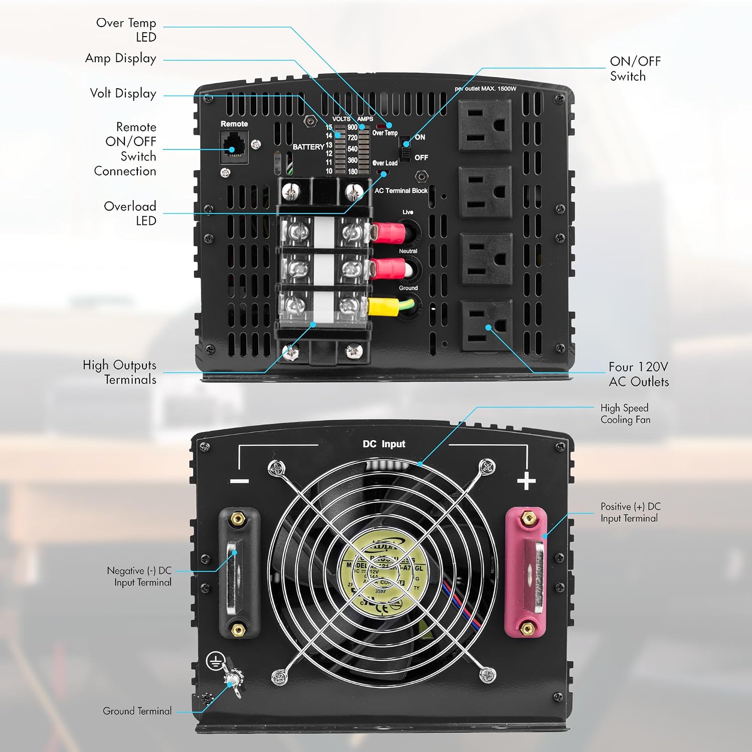 ProLine™ 8,000 Watt (MSW) Power Inverter