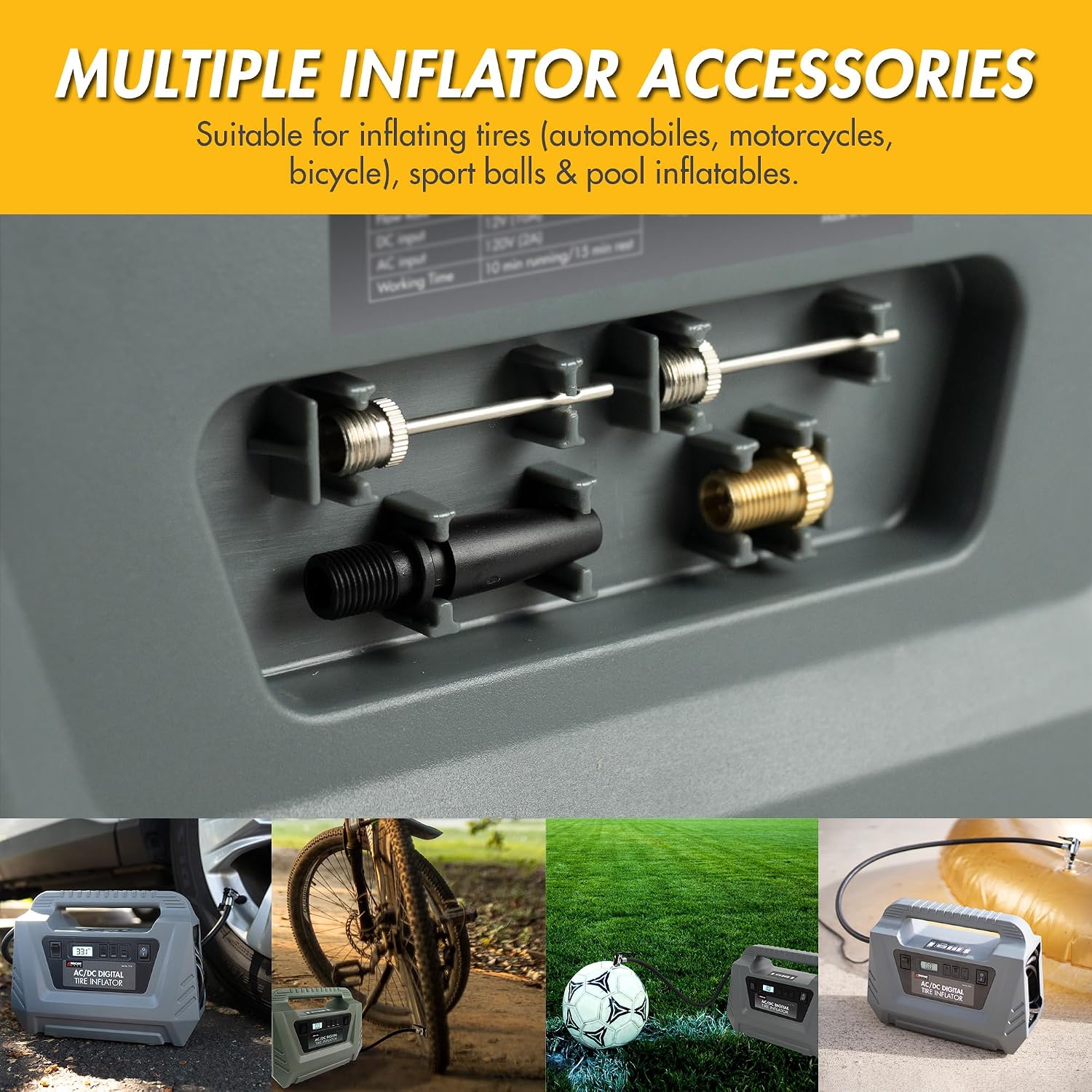 AC/DC Digital Air Compressor