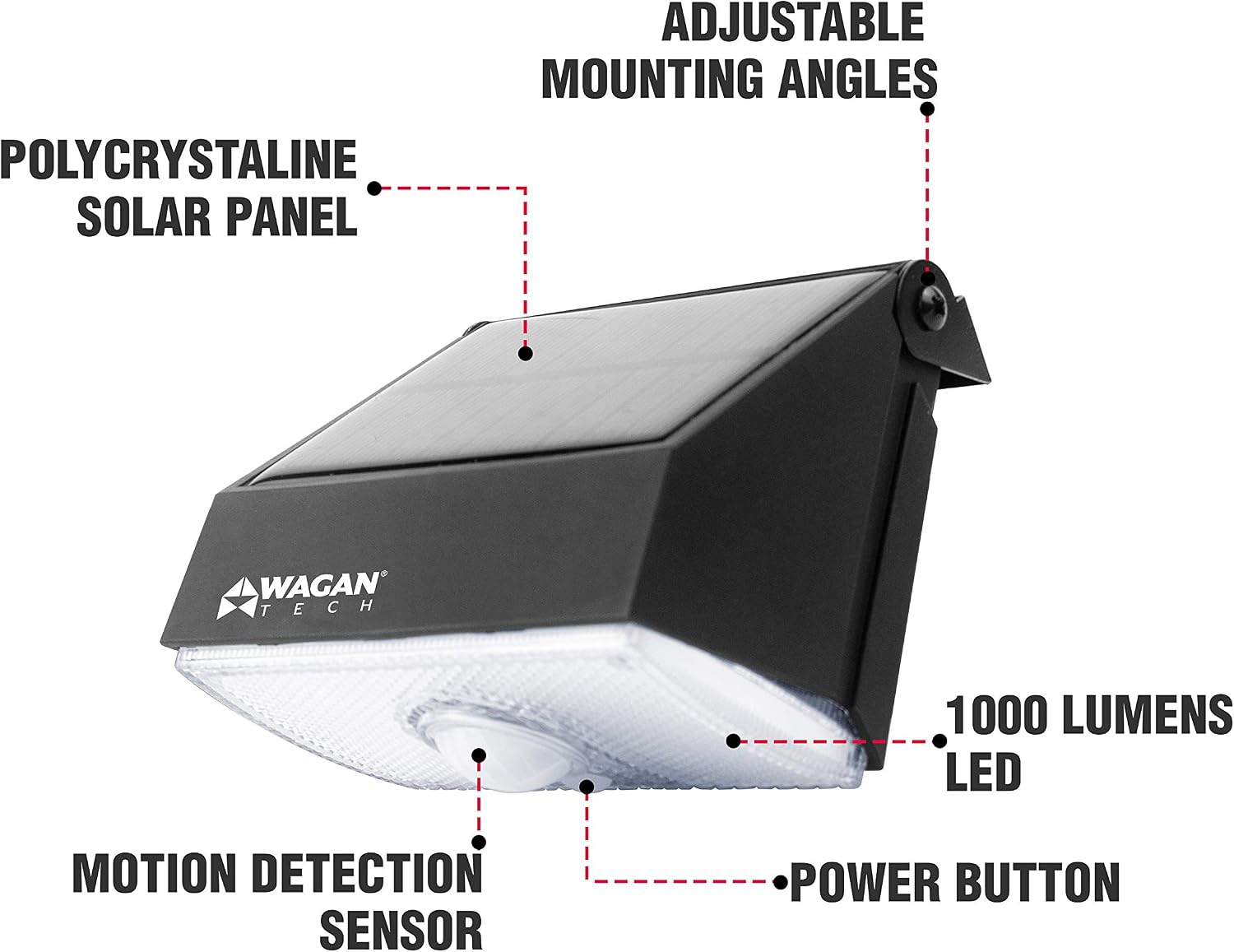 1000 Lumen Solar Wall LED Light