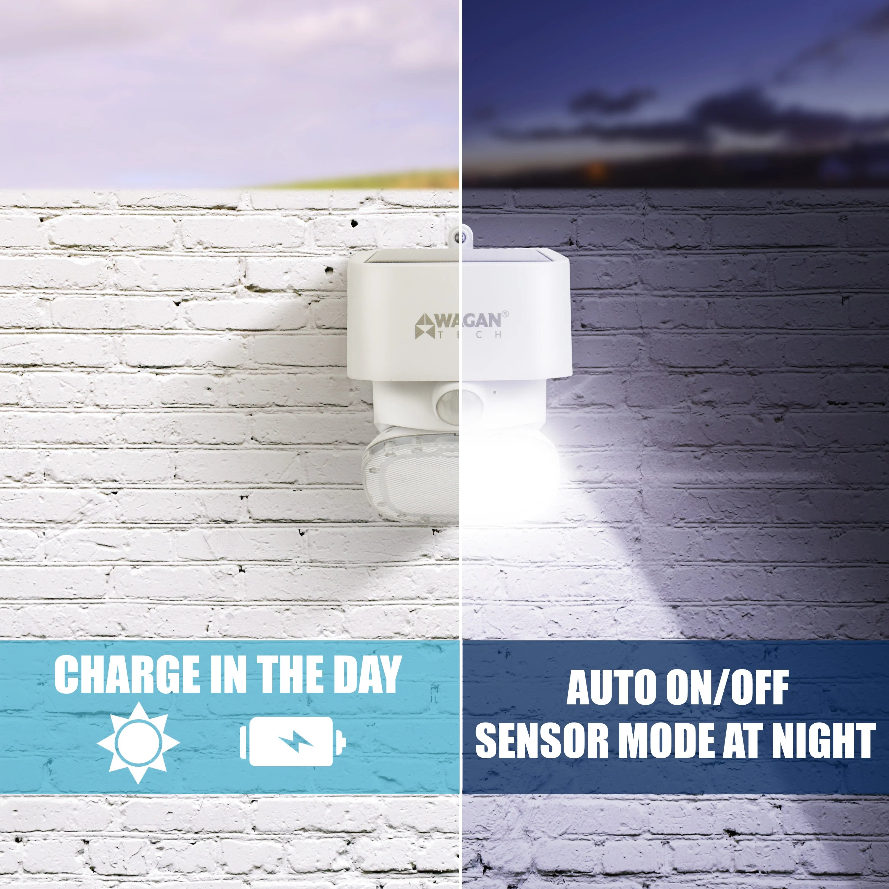 2000 Lumen Solar Wall Light