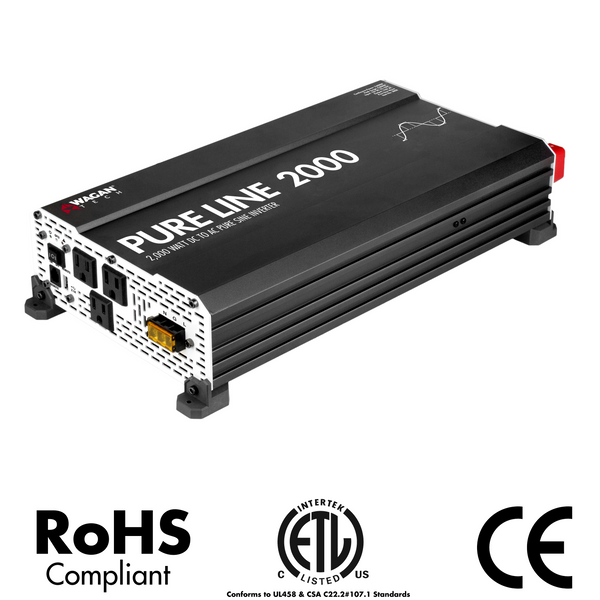 Wagan Tech Pure Line 2000 Watt Inverter in Black Color Wagan Tech Pure Line 2000 Watt Inverter in Black Color