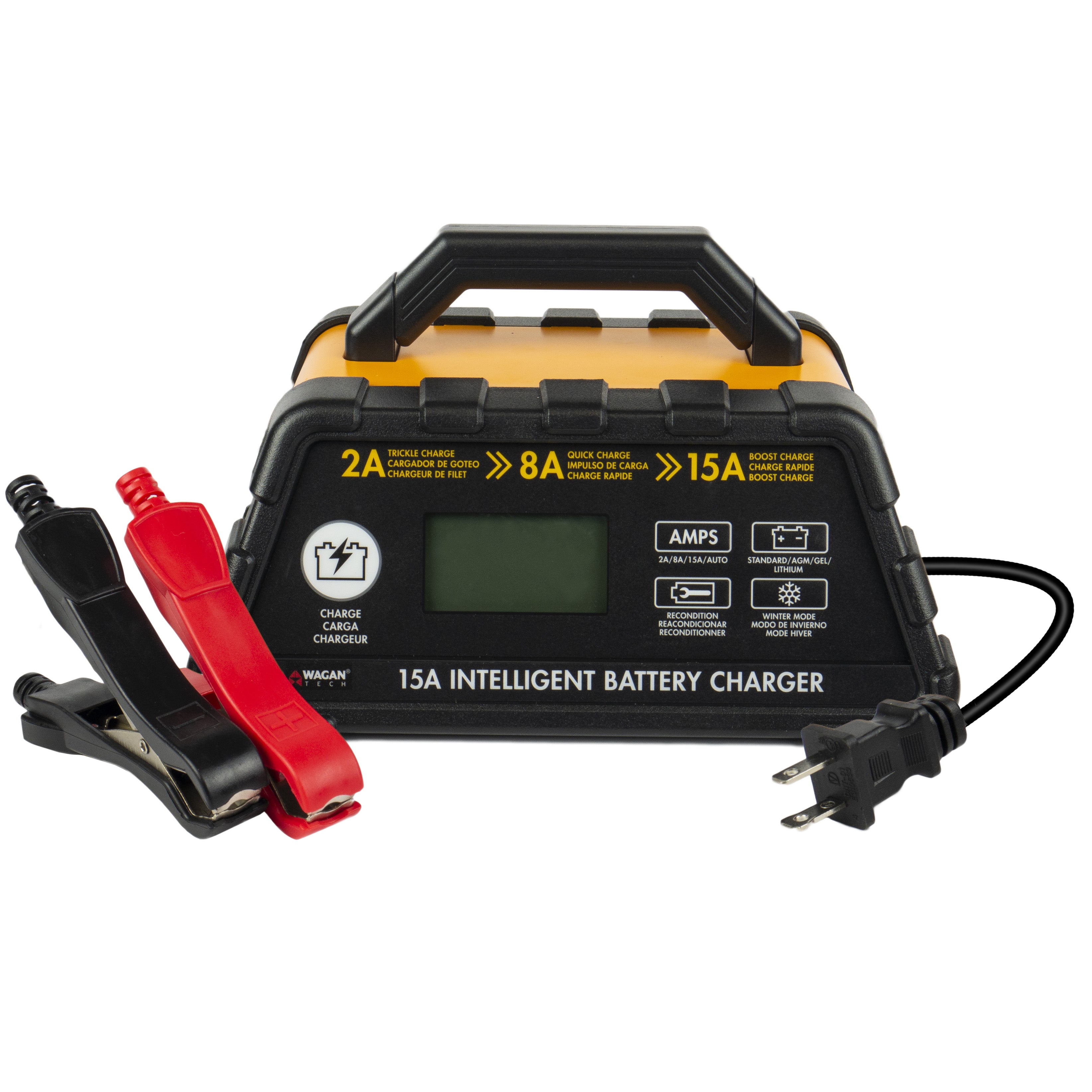15 AMP Automatic Smart Lithium and AGM Car Battery Charger & Maintainer