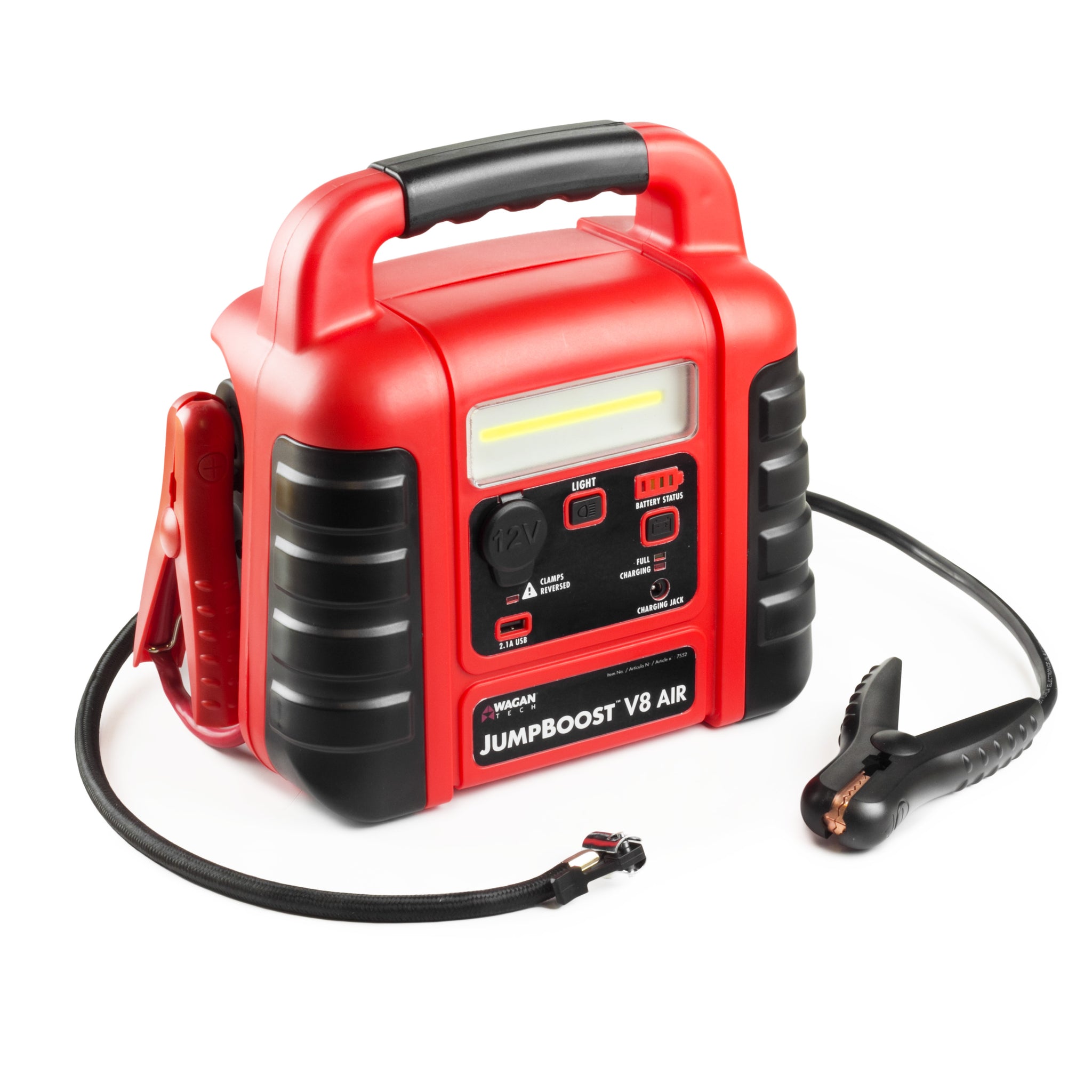 Jump Starter Air Compressor Power Bank Charger with LED Light and DC Outlet