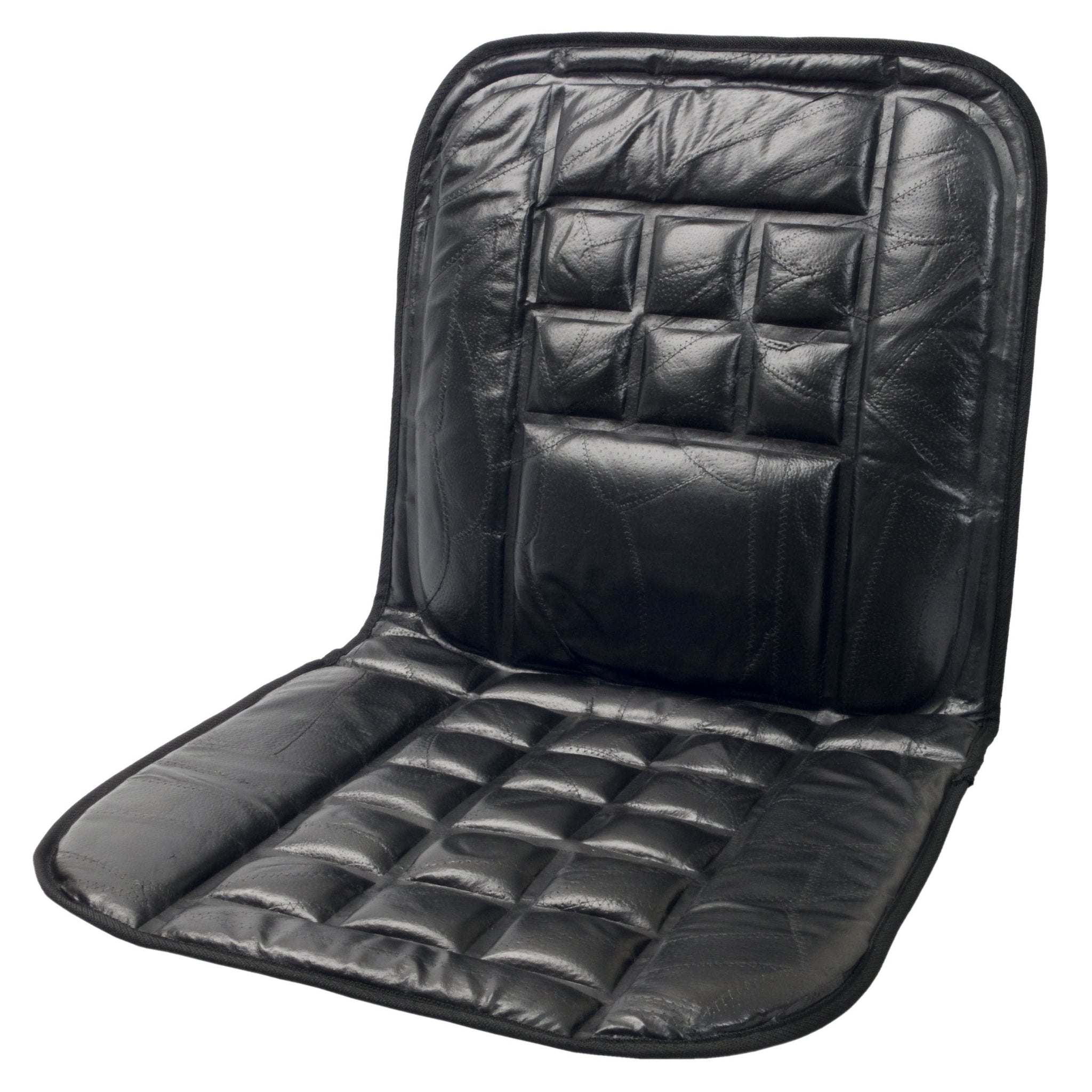Wagan Leather Lumber Support Cushion 9615, Size: 38L x 18.5W x 0.3H, Black